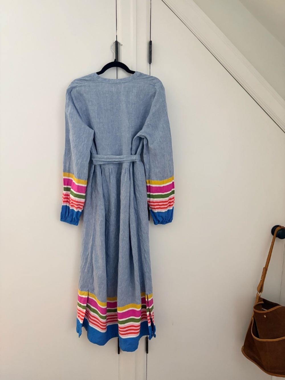 BODEN Linen Notch Neck Maxi Dress - Size 10R - Picture 3 of 5